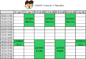 Business Statistics Timetable